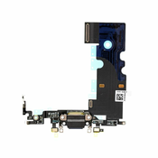 Apple iPhone 8 - Konektor za polnjenje + Flex kabel (Black)