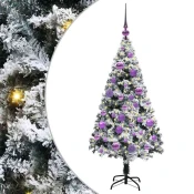 Umestno božično drevo Bela 120 cm PVC, jeklo in plastika