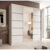 Garderobna omara z drsnimi vrati Sonic 200 cm - bela