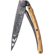 Džepni nožic Deejo Olive Wood - Aries, 37 g