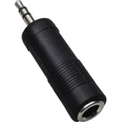 BKL Electronic Klinken avdio adapter [1x klinken vtič 3.5 mm - 1x klinken vtičnica 6.35 mm] črne barve BKL Electronic, (20411466)
