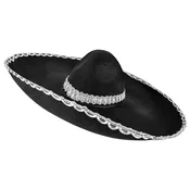 Sombrero mehiški klobuk s srebrnim robom za zabavo