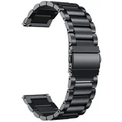 Univerzalni nadomestni trak 22 mm, kovinski, črn