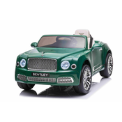 Beneo Djecji auto na akumulator Bentley Mulsanne 12V, zeleni, sjedalo od umjetne kože, daljinski upravljac 2,4 GHz, Eva kotaci, USB / Aux ulaz, ovjes, 12V / 7Ah baterija, LED svjetla, mekani EVA kotaci, 2 X