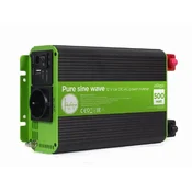 Gembird EG-PWC-PS500-01 12V automobilski inverter s čistim sinusnim valom DC-AC 500W, 12V, USB