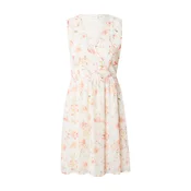 VILA Obleka VIEMMA  pastelno zelena / svetlo oranžna / pastelno roza / volneno bela