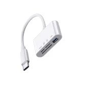 INF USB-C 4-v-1 adapter z SD/TF/USB-A in prehodnim polnjenjem 9V/2A, (5000276587)