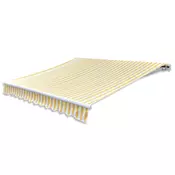 Ročno zložljiva tenda 300 cm rumeno/bela