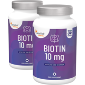 Essentials Biotin 10,000 mcg, visoka doza - veganska, 60 kapsula: 1+1 GRATIS