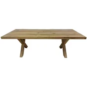 Casa Padrino Luxury Solid Wood Dining Table Natural 240 x 100 x H. 78 cm - Rectangular Kitchen Table - Dining Room Furniture - Solid Wood Furniture - Luxury Furniture