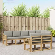 Set vanjskih sofa 8 kom. Bijela i svjetlosiva