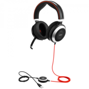 JABRA EVOLVE 80 MS Stereo USB Headband, Active Noise cancelling, USB connector, with mute-button and volume control on the cord, Busylight , Discret b