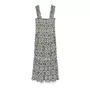 VERO MODA Obleka VMMENNY slonovina/črna