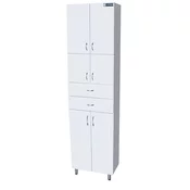 Lapino Ormar za kupatilo sa policama 190x60cm, Beli