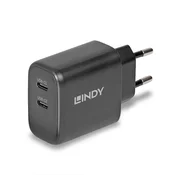 Lindy 73438 punjač za mobitel Univerzalno Crno AC Brzo punjenje U zatvorenom