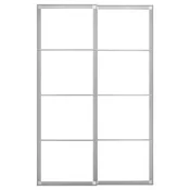 PAX 2 okvirja za drsna vrata z vodili, aluminij, 150x236 cm