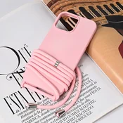 Maska za iPhone 16 Pro Max 6.9 Crossbody roze
