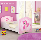 Djecji krevet ACMA s motivom 160x80 cm - 07 Pink Fairy