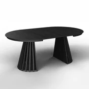 Bessagi Home Raztegljiva Miza Ennio, 120-200x120, Črna