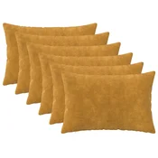 Vidaxl Prevleka za blazino 6 kos HEERLEN Rumena 40 x 60 cm Mikrofibra
