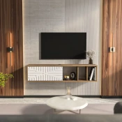 HANAH HOME TV polica Teo Floating Walnut White