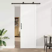 vidaXL Drsna vrata ORKDAL Bela 83 x 232 cm Trdna borovina
