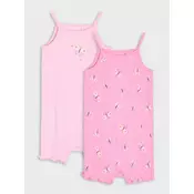 Sinsay - Pamucni romperi sa printom leptira 2 pack - roze