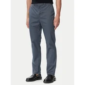 Calvin Klein Hlače iz tkanine LV140EM633 Mornarsko modra Slim Fit