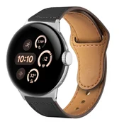 INF Nastavljiv trak za Google Pixel Watch 3/4 (45mm) – umetno usnje Black, (5000348525)