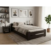 Ljubki dom Postelja Emily 80 x 200 cm oreh Posteljno dno: Letveno posteljno dno, Vzmetnica: Vzmetnica Coco Maxi 19 cm