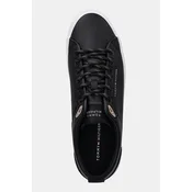 Superge Tommy Hilfiger TH HI VULC CORE LOW CLEAT LTH črna barva, FM0FM05625