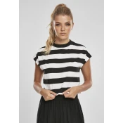 Womens T-shirt Stripe Short Tee black/white