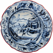Globoki krožnik DIESEL CLASSICS ON ACID ARABIAN 25 cm, moder, porcelan, Seletti