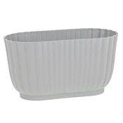 FOR VANILIJA podolgovat cvetlični lonček 27 cm SIVA