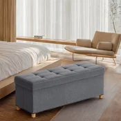 Songmics Shranjevalna klop 38x110x40 cm siva