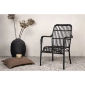 Venture Design Lounge stol Rizal 64x90x57 cm črne barve