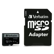 Verbatim Verbatim 64Gb U3 Microsd Kartica Za Mobitele S Adapterom I Brzim Punjenjem