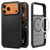 Spigen Spigen Enzo Aramid T MagSafe ovitek za iPhone 17 Pro - črn