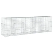 Gabionska košara s poklopcem 500x100x150 cm pocincano željezo