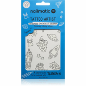 Nailmatic Tattoo Artist Temporary Coloring Tattoos tetovaža za otroke 3 y+ Galaxy 9x16,3 cm