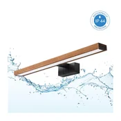 Brilagi-LED Kopalniška LED svetilka za ogledalo WOODY MIRROR 3 v 1 LED/12W/230V 60 cm IP44 črna/hrast