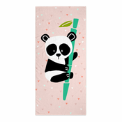Svijetlo ružicasti djecji rucnik 150x70 cm Panda - Moshi Moshi