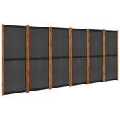 Vidaxl Paravan 6-delni črn 420x180 cm