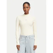 Guess Jeans Bluza W6BP06 K5471 Svetlo bež Slim Fit