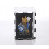 Vitrina s črnim ozadjem za lego figurice, ščiti pred prahom in UV-žarki