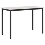 Vidaxl Jedilna miza Bela 110 x 55 x 75 cm Masivno borovo les
