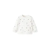 MANGO KIDS Majica PAUL rjava/off-bela