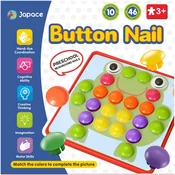 JAPACE Barvna ustvarjalna igra – Gobasti žebljički (Button Nail)