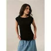 Sinsay - Bluza bez rukava sa ??urnim uzorkom - crno