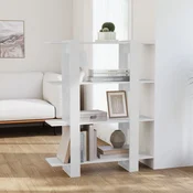 shumee vidaXL Knjižna omara/razdelilnik, bela, 100x30x123,5 cm